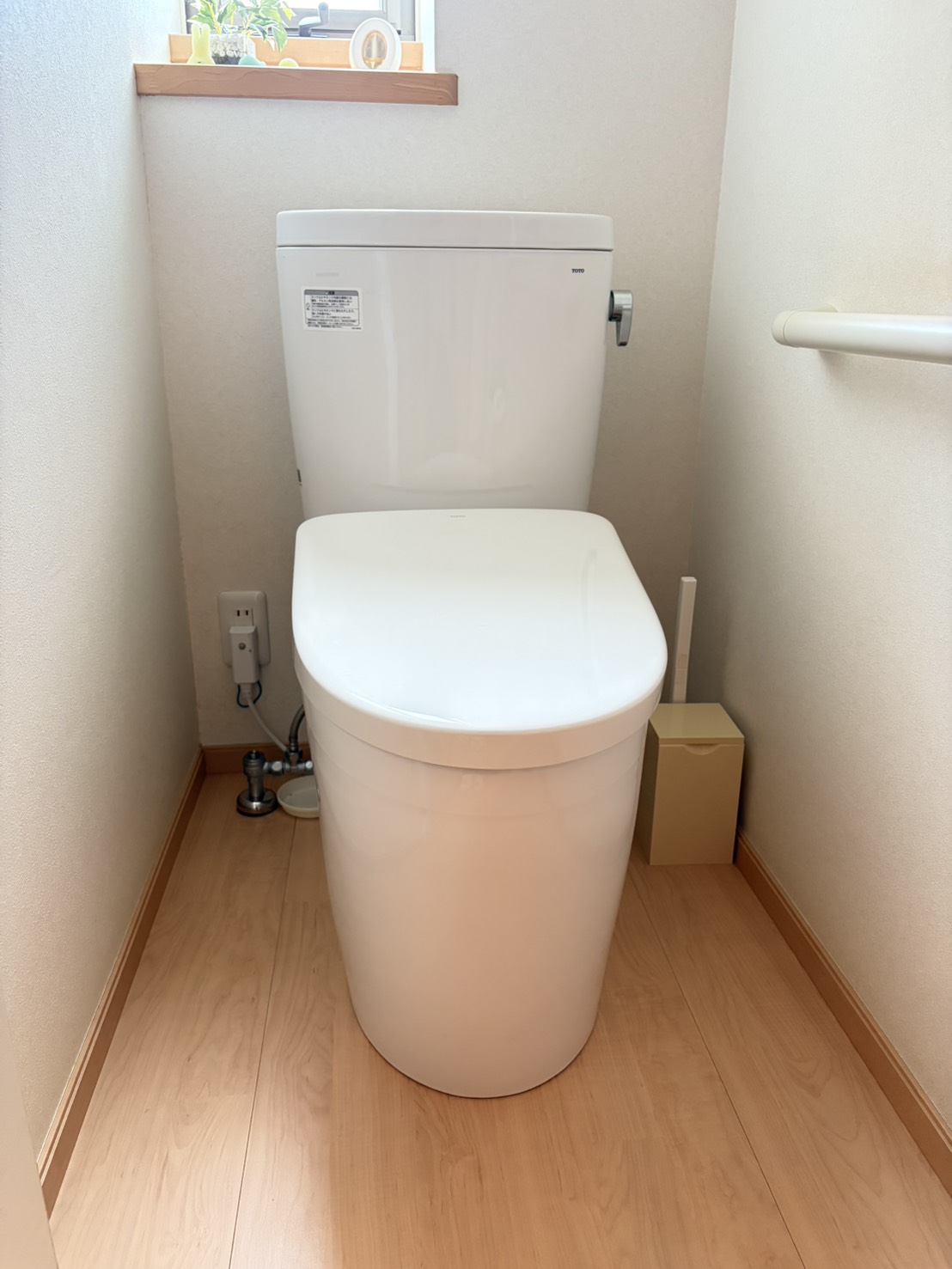 トイレ交換工事の施工後。新しく設置したトイレ